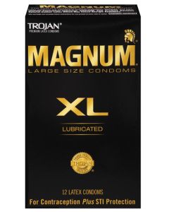 Trojan Magnum XL Lubricated Condom - Box of 12